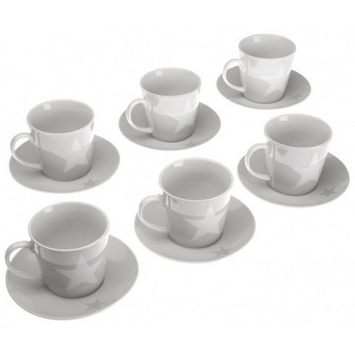 SET 6 TAZAS TE VERSA STARS C/PLATOS